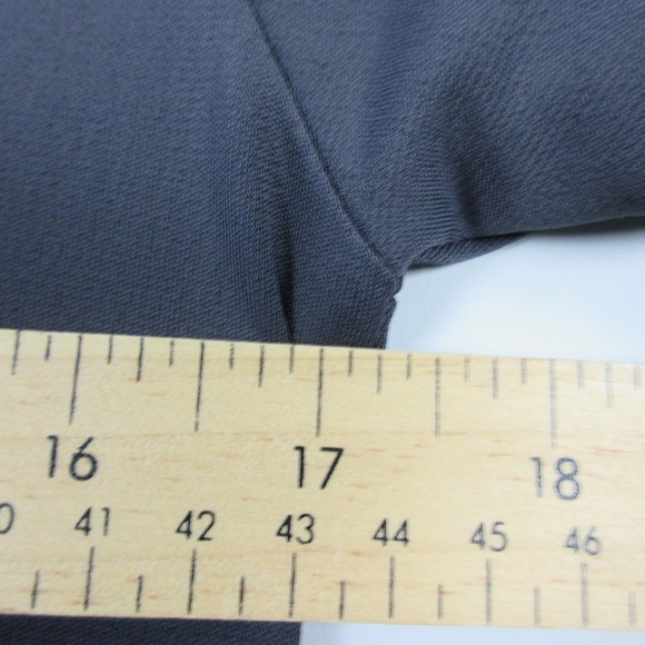 Donna Jessica Maxi Dress 1 S Art to Wear Patch Gray Long Sleeve Minimalist 366 - Picture 12 of 14